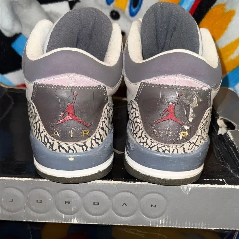 Air Jordan 3 Cool Gray Sneakers White - Picture 5 of 16